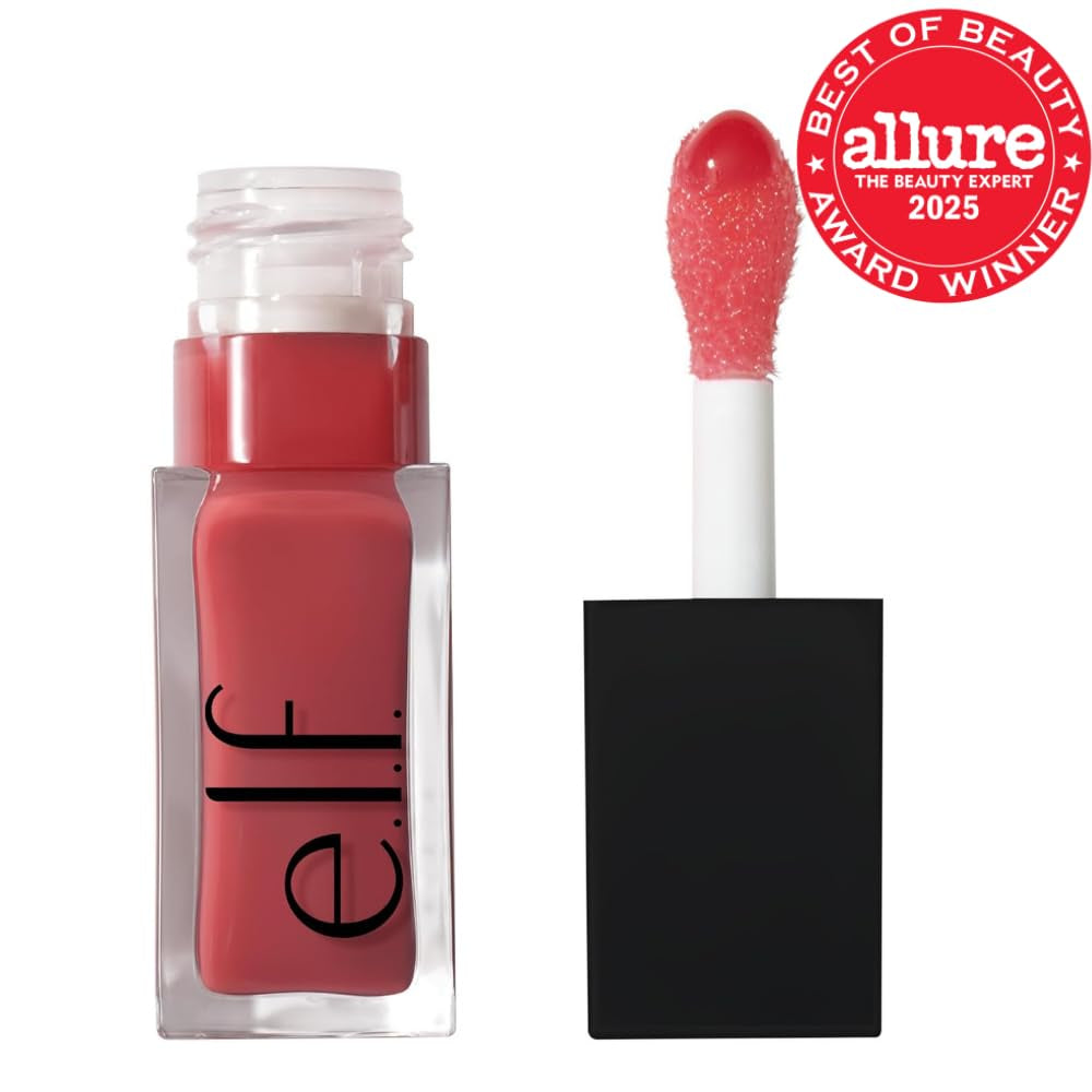 Glow Reviver Lip Oil, Rose Envy | Nourishing Tinted Lip Oil for a High-Shine Finish, Infused with Jojoba Oil, Vegan & Cruelty-Free